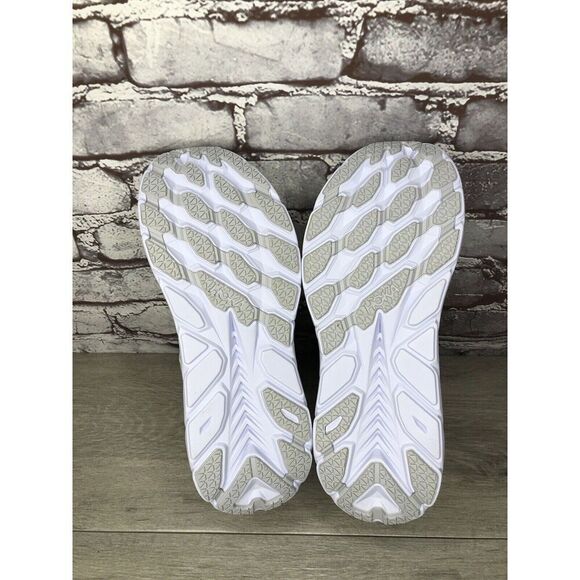 HOKA Project Clifton Blanc de Blanc Lunar White Mesh Center Zip Gym Shoes Men 8M - Picture 7 of 16